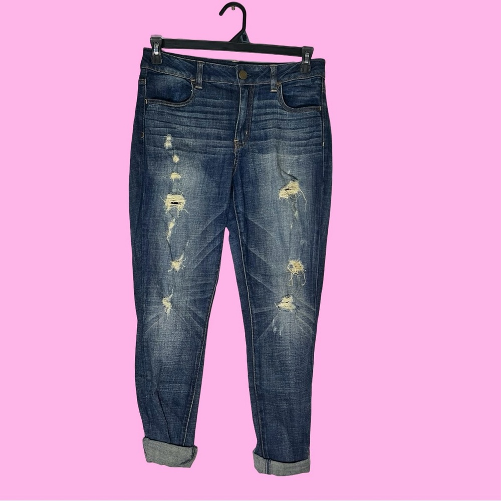 American Eagle Outfitters Blue Distressed Jegging